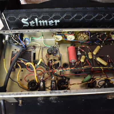 Selmer Treble N bass 50 watt 1965 / 66 amp with old xf2 EL34 tubes & Mullard ECC83 image 18