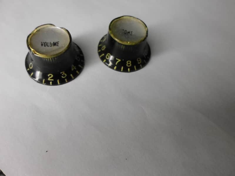 Gibson Black Top Hat Knobs 1960's image 1