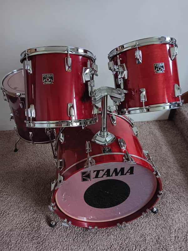 Tama Superstar Drum Set 1980s - Cherry Wine - Excellent image 1