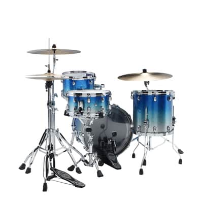 Tama WBS30RS-MBI Starclassic Walnut/Birch Lacquer Shell Kit 3 pcs - Molten Blue Ice Fade/Chrome HW image 15