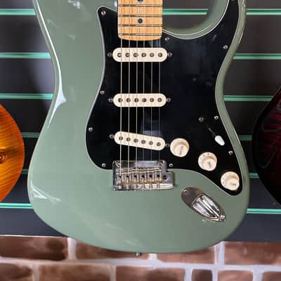 Fender American Professional Stratocaster Antique Olive 2017 Electric Guitar image 4