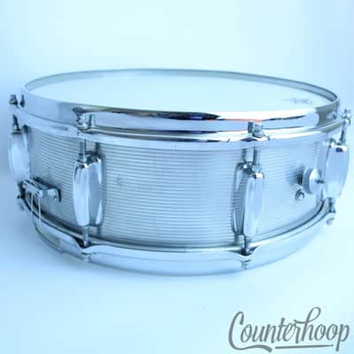 Slingerland 14x5"Ribbed Aluminum Snare Drum 8-Lug Niles,IL USA Vintage70s No.140 image 6