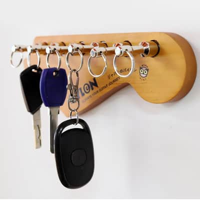 Guitar Headstock Shaped Key Chain Holder Gift for Music Lovers image 7