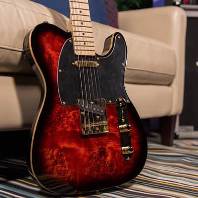 Michael Kelly Guitars Ele Gtr Custom Collection 50 Burl Burst S/s Mplfb,  MK50CBBMRN image 11