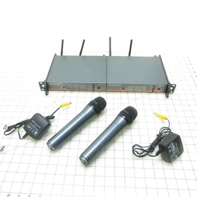 Sennheiser EW100 G3 Dual Rack Mount Wireless Receivers & SKM100 G2 Mics image 1