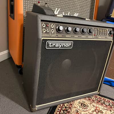 Traynor TS-75 Solid State Electric Guitar Combo Amplifier Early 80's - Black-Grey image 6