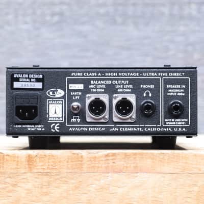Avalon U5 Instrument and DI Preamplifier Pure Class A, 100% Discrete Design image 4