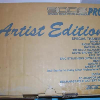 Zoom 9002 Pro Artist Edition 1990s Electric Guitar Effects Processor. Power Supply & New Battery image 2