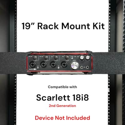 Rack 2U Mount Kit for Focusrite Scarlett 18i8 2nd Gen 2025 - Black image 1