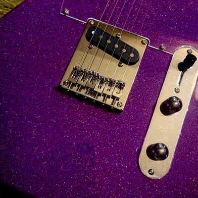 Leo Jaymz Popcaster Tele Sparkle Purple image 2