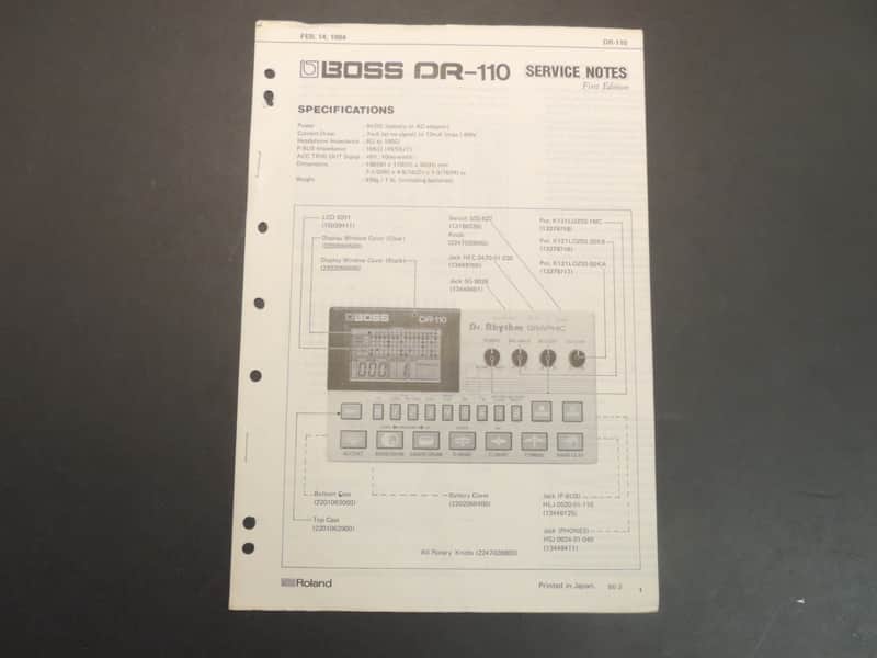 Boss DR-110 Service Notes [Three Wave Music] image 1