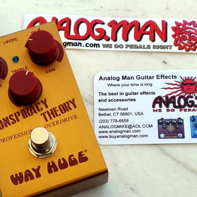 Way Huge WM20 Smalls Conspiracy Theory with ANALOG MAN diodes Professional Overdrive - Gold Klon Centaur image 4