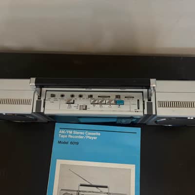 Vintage JCPenney Model 6019 AM/FM Stereo Cassette Boombox with Original Owner’s Manual image 2