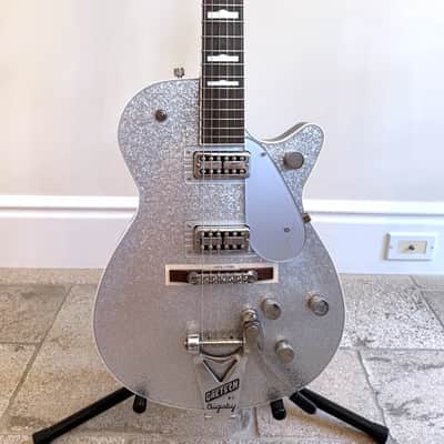 Gretsch G6129T-89 Vintage Select '89 Sparkle Jet with Bigsby 2023 - Silver Sparkle image 3