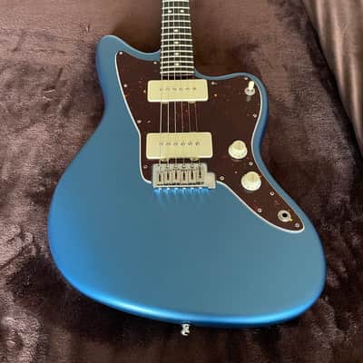 Fender American Performer Jazzmaster with Fralin P90s and SKB Case - Satin Lake Placid Blue image 2