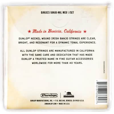 Dunlop DJN1023 Americana Series Banjo Strings - Medium Gauge, Loop End, 5-String Set image 2