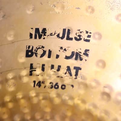 Zildjian 14" Impulse Bottom Hi Hat Cymbal image 6