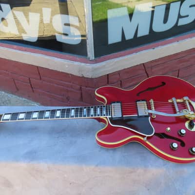 GIBSON ES-355-TD-SV 1966 CHERRY BIGSBY 1 OWNER ORIGINAL LEFT HANDED AMAZING! image 2