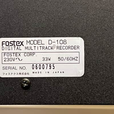 Fostex D-108 Digital Multitracker | Made in Japan | Excellent | Orig HDD & Caddy image 5