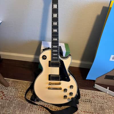 Epiphone Les Paul Custom Blackback 2011 - 2013 - Antique Ivory
