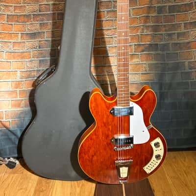 RARE! Epiphone Caiola 1966 ALL Original-1 5/8” Nut-Slim Taper Neck-Faded Cherry image 1