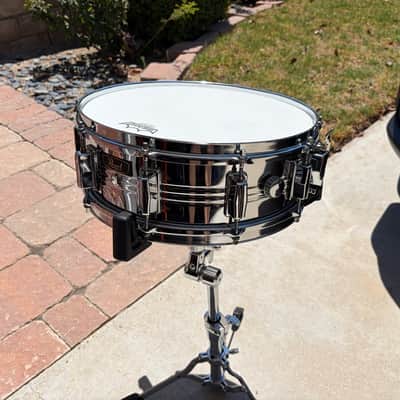 Vintage Pearl 70s Jupiter 5x14 Chrome over Brass Snare Drum image 18