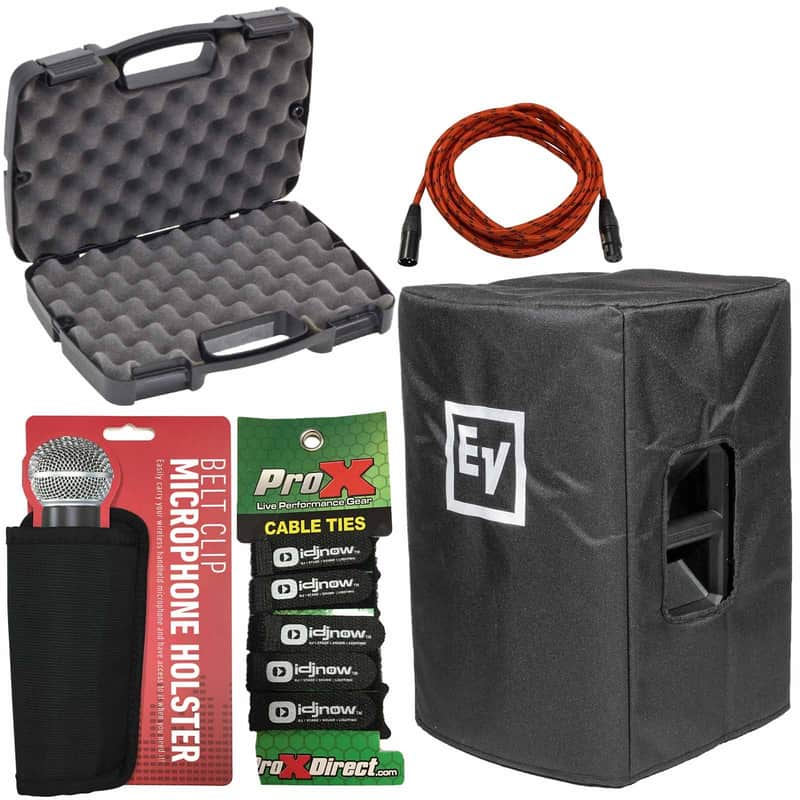 Electro Voice ETX-12P-CVR Speaker Cover + Storage Case + XLR Cable image 1
