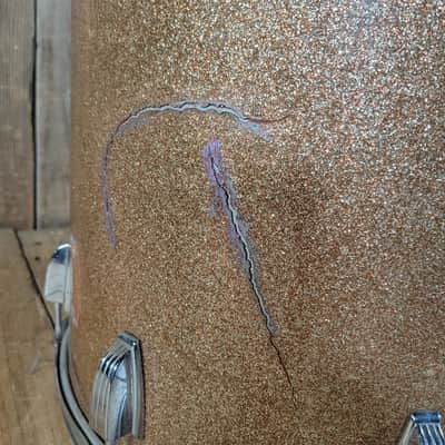 Ludwig Pro Beat Floor Tom 16" x 16" 1976 - Champagne Sparkle image 6