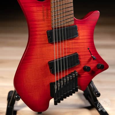 Strandberg Boden Original N2.8 8 String Headless – Sunset Coral Burst Satin image 3