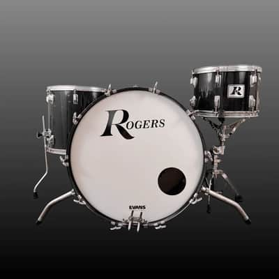 Rogers Big R Drum Kit - Piano Black image 2