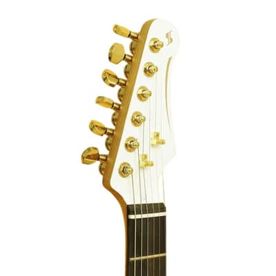 Stagg 30TH LEGACY WH 30th Anniversary Legacy Series Solid Mahogany Body Roasted Maple Neck 6-String Electric Guitar image 8