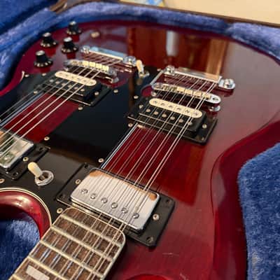 Ibanez Double Neck Electric Guitar 2402 1978 - Gloss Dark Red Wine Collector Grade image 15