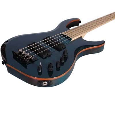Basse Electrique M. Miller M2-4 TBL MN Transparent Blue image 19
