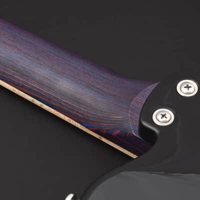 Lindo Left Handed Koya Electric Guitar | Composite Neck | Luminlays | Five Elements Kanji Fretboard Inlays in Maple and Abalone Sea Shell | Japanese Wilderness Art | Designed in Bristol, UK image 11