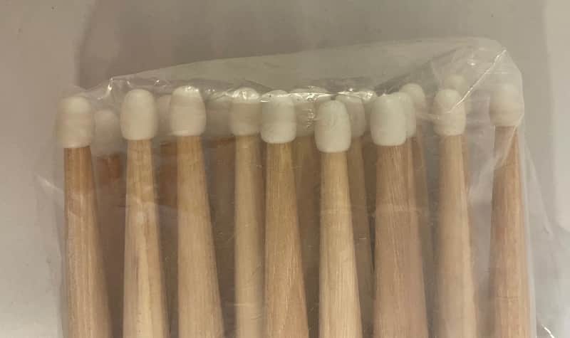 Nylon Tipped Hickory Drum Sticks 10-PAIR Pack