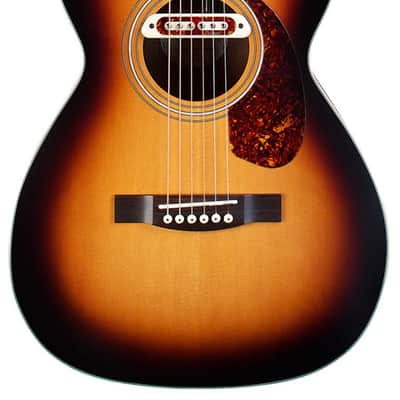 M-240E Troubadour Solid Top Concert Acoustic Guitar W/ DeArmond Tone Boss Pickup, Vintage Sunburst Satin image 1