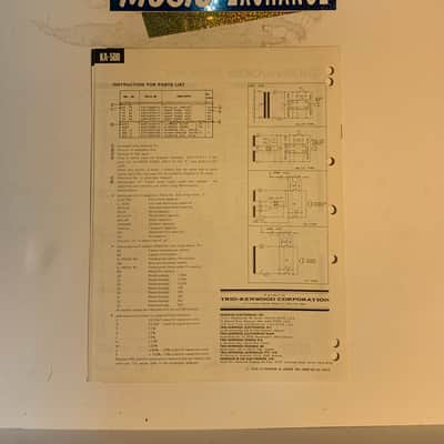 Kenwood Service Manual KA-500 1979 image 2