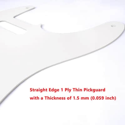 Vintage Original '51–'59 5-Hole Tele Pickguard 1.5mm/0.059inch Thickness Straight Edge 1 Ply Tele Scratch Plate for USA/Mexican Vintage Style Fender Tele Telecaster JT/HB-19 White image 3
