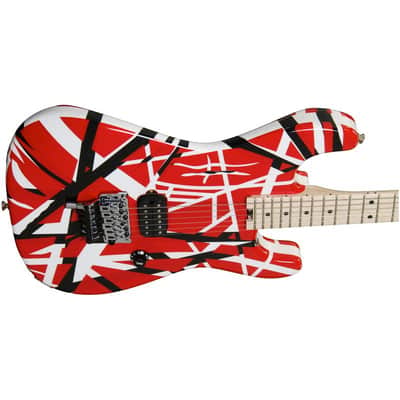 EVH Striped Series - Red with Black and White Stripes image 3