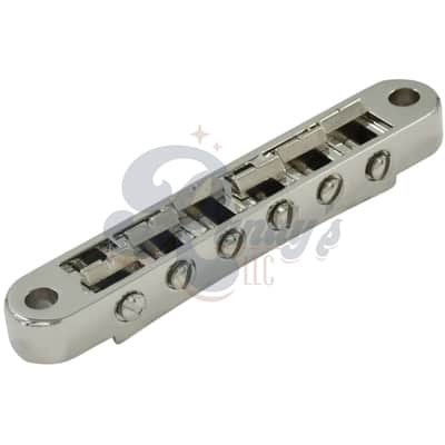 Advanced Plating 1218N Nashville Tune-O-Matic TOM Bridge (Aluminum) - Fits Gibson®-Nickel image 1