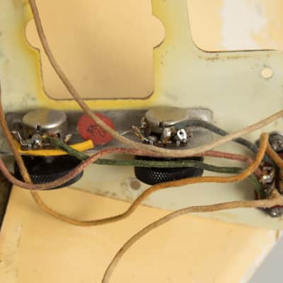 Fender Jazzmaster Solid Body Electric Guitar (1960), ser. #58205, original white Tolex hard shell case. image 19