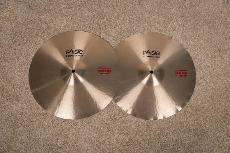 Paiste 15" Formula 602 Sound Edge Hi Hat Cymbals 1090g 1251g image 1