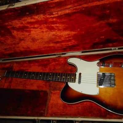 fender Custom Telecaster 1961  (rare)- Sunburst (refin), replaced neck, Super Rare Blonde Fender case!! image 3