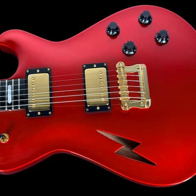 2025 Knaggs Kenai Hollowbody LB with Lightning Bolt F-Hole ~ Candy Apple Red image 2