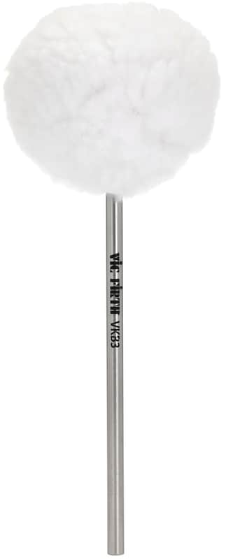 Vic Firth VicKick Bass Drum Beater - Medium Fleece Oval Head (2-pack) Bundle image 1