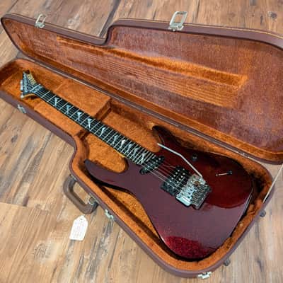 1990 Hamer Californian Elite Electric Guitar Black Cherry Sparkle All Original & CLEAN!! image 2