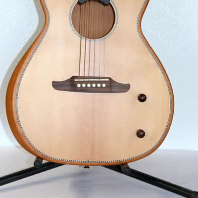2023 Fender Highway Series Parlor Acoustic Electric With Padded Case-Spruce image 2