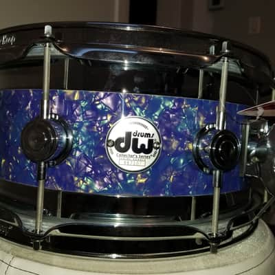 *New* DW Edge Snare 6x13 Stained Glass Finishply Rare image 7