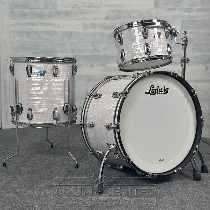 Ludwig Classic Maple 3pc Drum Set 22/13/16 70s White Marine Pearl - DCP Exclusive! image 1