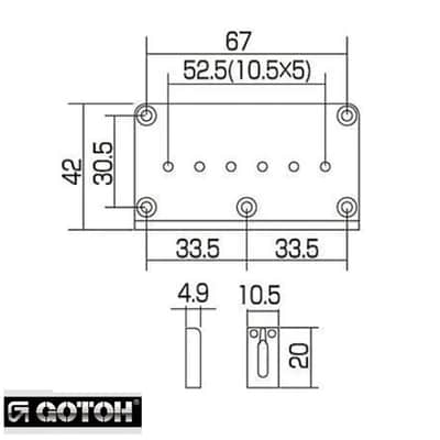 Gotoh Hardtail Chrome Stratocaster Hardware Set w/ Tuners for Fender Strat SB-5115-010 image 7